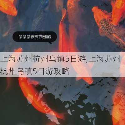 上海苏州杭州乌镇5日游,上海苏州杭州乌镇5日游攻略