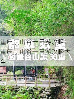 重庆黑山谷一日游攻略,重庆黑山谷一日游攻略大全