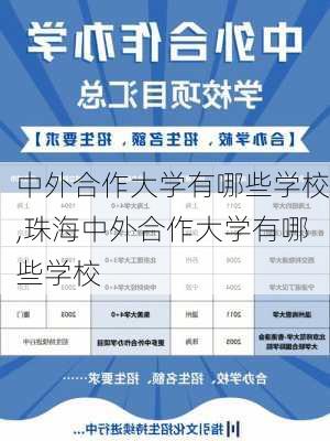 中外合作大学有哪些学校,珠海中外合作大学有哪些学校