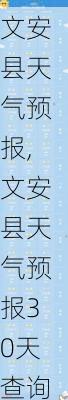 文安县天气预报,文安县天气预报30天查询