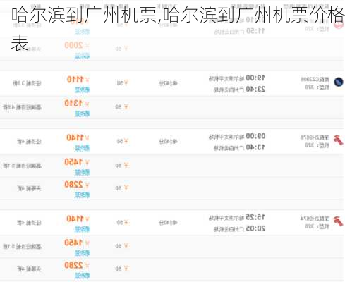 哈尔滨到广州机票,哈尔滨到广州机票价格表