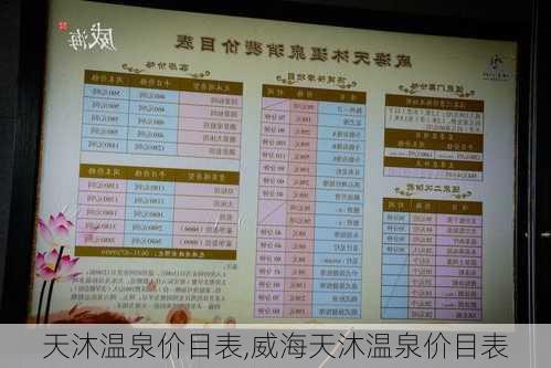 天沐温泉价目表,威海天沐温泉价目表