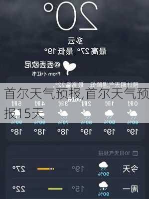 首尔天气预报,首尔天气预报15天