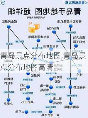 青岛景点分布地图,青岛景点分布地图高清