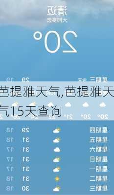 芭提雅天气,芭提雅天气15天查询