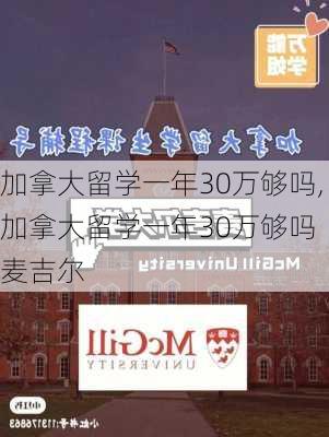 加拿大留学一年30万够吗,加拿大留学一年30万够吗 麦吉尔