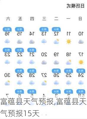 富蕴县天气预报,富蕴县天气预报15天