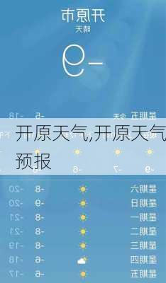 开原天气,开原天气预报