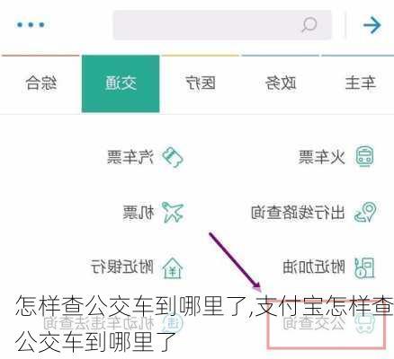 怎样查公交车到哪里了,支付宝怎样查公交车到哪里了