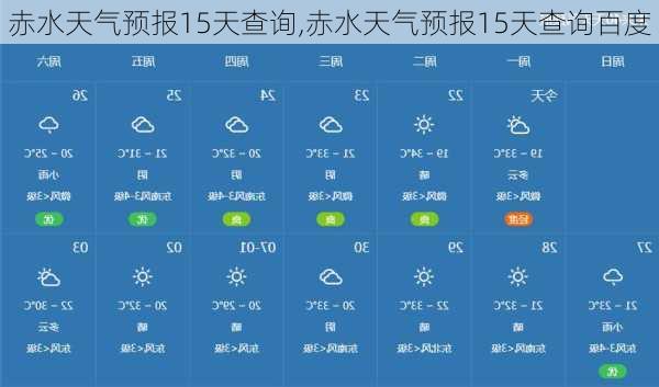 赤水天气预报15天查询,赤水天气预报15天查询百度