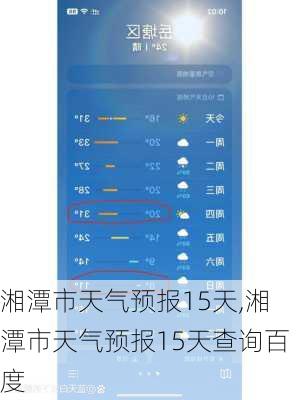 湘潭市天气预报15天,湘潭市天气预报15天查询百度