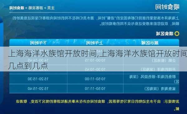 上海海洋水族馆开放时间,上海海洋水族馆开放时间几点到几点