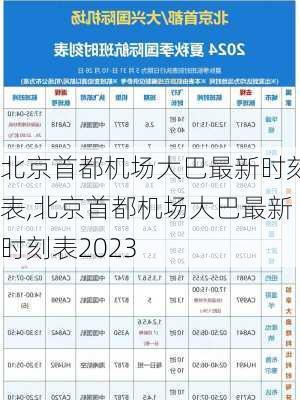 北京首都机场大巴最新时刻表,北京首都机场大巴最新时刻表2023