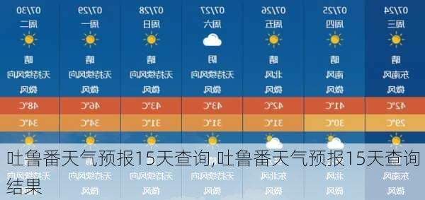 吐鲁番天气预报15天查询,吐鲁番天气预报15天查询结果