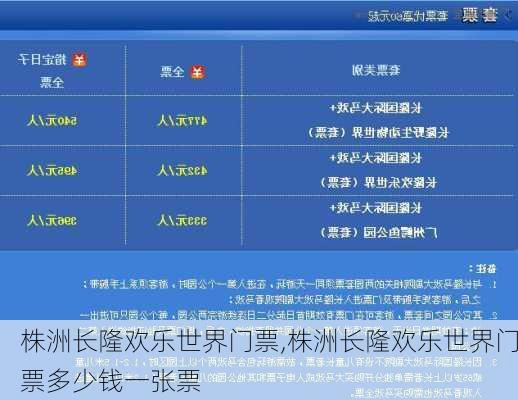 株洲长隆欢乐世界门票,株洲长隆欢乐世界门票多少钱一张票