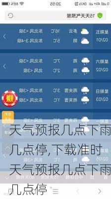 天气预报几点下雨几点停,下载准时天气预报几点下雨几点停