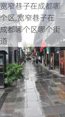 宽窄巷子在成都哪个区,宽窄巷子在成都哪个区哪个街道