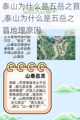 泰山为什么是五岳之首,泰山为什么是五岳之首地理原因