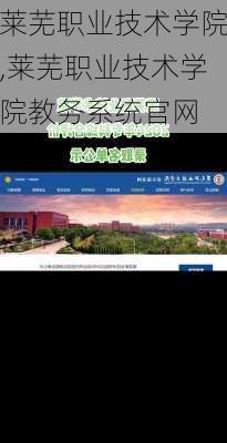 莱芜职业技术学院,莱芜职业技术学院教务系统官网