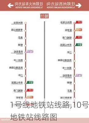 1号线地铁站线路,10号地铁站线路图