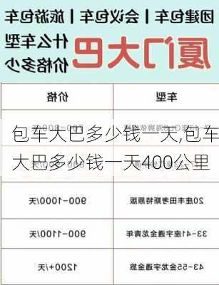 包车大巴多少钱一天,包车大巴多少钱一天400公里