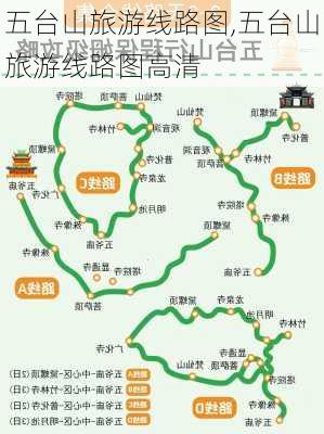 五台山旅游线路图,五台山旅游线路图高清