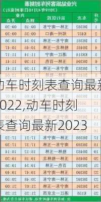 动车时刻表查询最新2022,动车时刻表查询最新2023